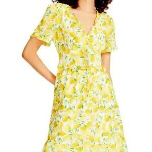 Betsey Johnson Martina La La Lemons Midi Dress L